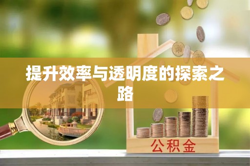 集美提升效率与透明度的探索之路
