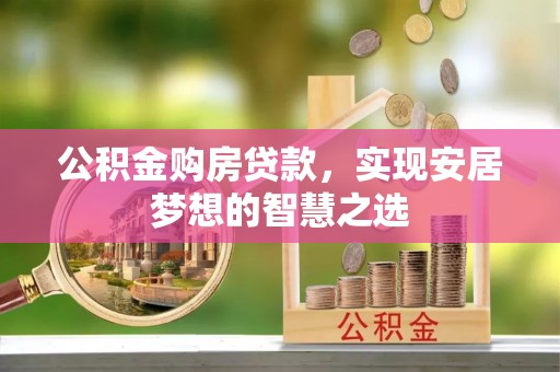 集美公积金购房贷款，实现安居梦想的智慧之选