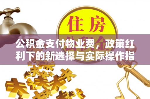集美公积金支付物业费，政策红利下的新选择与实际操作指南